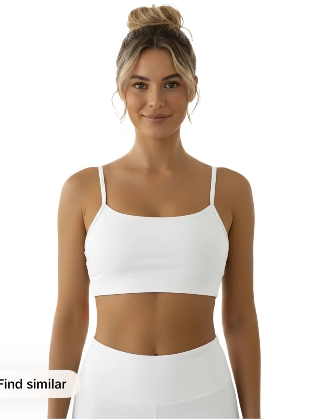 NWT Women's White Seamless Cotton Sports Bra W Removable Pads S